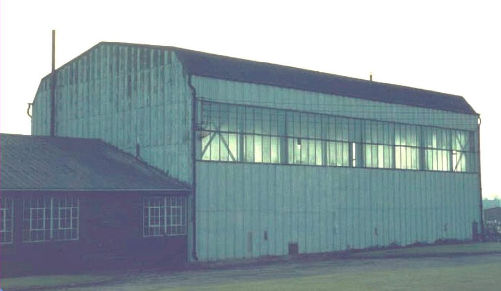 The old hangar destroyed in 1994