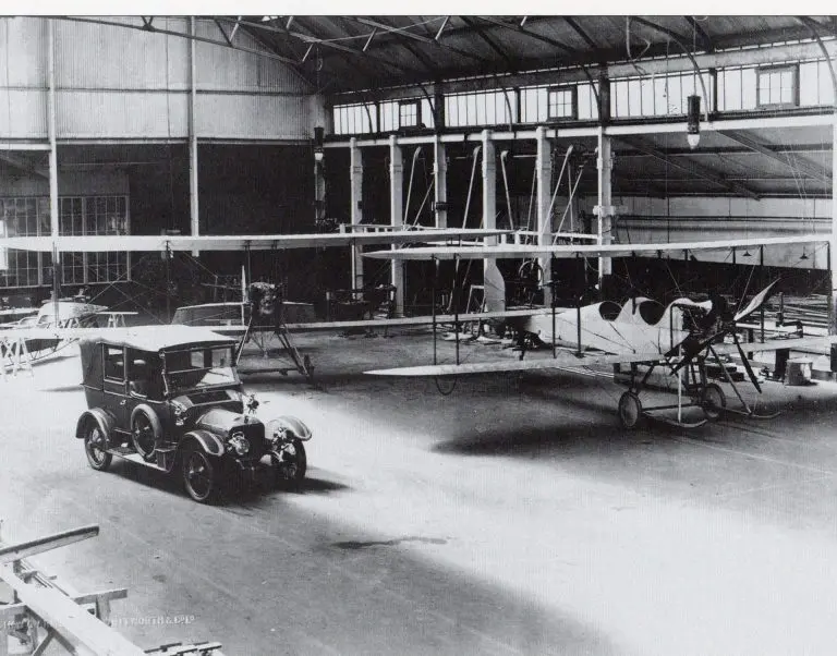 Armstrong Whitworth aircraft inside the hangar